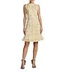 Mac Duggal Beaded Mesh Sleeveless Ruffle Hem Dress - Image 1