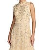 Mac Duggal Beaded Mesh Sleeveless Ruffle Hem Dress - Image 3
