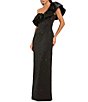 Mac Duggal Beaded One Shoulder Evening Gown - Image 1