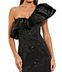 Mac Duggal Beaded One Shoulder Evening Gown - Image 3