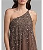 Mac Duggal Beaded One Shoulder Sleeveless Beaded Gown - Image 3