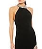 Mac Duggal Beaded Trim Halter Neck Gown - Image 3