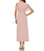 Mac Duggal Beaded V-Neck Flutter Sleeve Faux Wrap Midi Dress, Color:Rose - Image 2