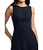 Mac Duggal Boucle Sleeveless A-Line Beaded Midi Dress - Image 3