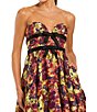 Mac Duggal Brocade Strapless Printed Gown - Image 3
