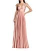 Mac Duggal Cap Sleeve Pleated Charmeuse Embellished Gown - Image 1