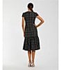 Mac Duggal Cap Sleeve Tweed Sheath Midi Dress, Color:Black Silver - Image 5