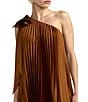 Mac Duggal Charmeuse One Shoulder Kaftan High Low Gown - Image 3