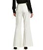 Color:Ivory - Image 2 - Classic Crepe Flared-Leg Trouser Pants