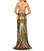 Mac Duggal Corset Back Column Gown, Color:Antique Gold - Image 2