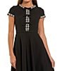 Mac Duggal Crepe Rhinestone Beading Bow Midi Dress - Image 3