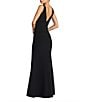 Mac Duggal Crepe Sleeveless Bow Front V-Neck Gown - Image 2