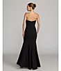 Mac Duggal Crepe Strapless 3D Flower Pattern Mermaid Gown, Color:Black Ivory - Image 6