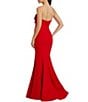 Mac Duggal Crepe Strapless 3D Flower Pattern Mermaid Gown, Color:Red - Image 2