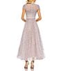 Mac Duggal Embellished Beading Cap Sleeve Embroidered A-Line Gown, Color:Lilac - Image 2
