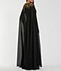 Mac Duggal Embellished Crepe Gown with Chiffon Cape Sleeves, Color:Black Gold - Image 2