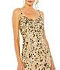 Mac Duggal Embellished Floral Beaded Open Back Detail Scoop Neck Sleeveless Gown, Color:Gold - Image 3