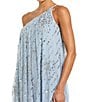 Mac Duggal Embellished Mesh One Shoulder Beaded Bow High-Low Caftan Gown, Color:Powder Blue - Image 3