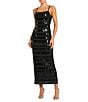 Mac Duggal Embellished Mesh Sleeveless Column Ankle Dress - Image 1