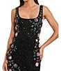 Mac Duggal Embellished Mesh Square Neck Sleeveless 3D Flower Gown, Color:Black Multi - Image 3