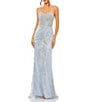 Color:Powder Blue - Image 1 - Embellished Sweetheart Neck Strapless Sleeveless Gown
