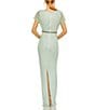 Mac Duggal Embellished V-Neck Short Sleeve Column Gown, Color:Sage - Image 2