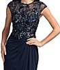 Mac Duggal Embroidered Cap Sleeve Jersey Gown - Image 3