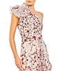 Mac Duggal Embroidered Floral Embellished Ruffled One Shoulder A-Line Gown, Color:Rose Multi - Image 3