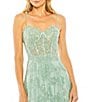 Mac Duggal Embroidered Floral Lace Sweetheart Neck Sleeveless Corset Mermaid Gown, Color:Mint - Image 3