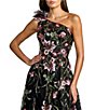 Mac Duggal Embroidered Mesh One Shoulder Evening Gown - Image 2