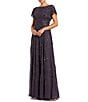 Mac Duggal Floral Embellished Georgette A-Line Evening Gown - Image 1