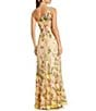 Mac Duggal Floral Lace Embroidered One Shoulder Sleeveless Gown, Color:Yellow Multi - Image 2