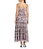 Mac Duggal Floral Mesh Micro Ruffle Square Neck Maxi Dress, Color:Purple Multi - Image 2