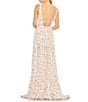 Mac Duggal Floral Print Sleeveless Ruffle Tiered High-Low Plunging V-Neck Gown, Color:Pink Multi - Image 2