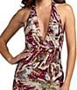Mac Duggal Floral Sequin Sleeveless Cowl Back Column Gown - Image 3