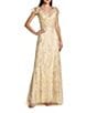 Mac Duggal Flutter Sleeve Embroidered Gown - Image 1