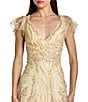 Mac Duggal Flutter Sleeve Embroidered Gown - Image 3