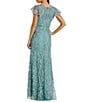 Mac Duggal Flutter Sleeve Embroidered Gown - Image 2