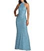 Mac Duggal Halter Neck Open Back Beaded Column Gown - Image 1