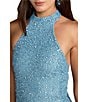 Mac Duggal Halter Neck Open Back Beaded Column Gown - Image 3