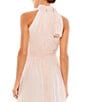 Mac Duggal High Halter Bow Turtleneck Sleeveless A-Line Gown, Color:Blush - Image 4