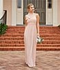 Mac Duggal High Halter Bow Turtleneck Sleeveless A-Line Gown, Color:Blush - Image 7
