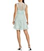 Mac Duggal Illusion Mock Neck Sleeveless Mesh Micro Ruffle Mini Dress - Image 2