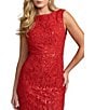 Mac Duggal Lace Leather Sleeveless High Neck Ankle Dress - Image 3