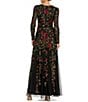 Mac Duggal Long Sleeve Embroidered Gown - Image 2