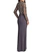 Mac Duggal Long Sleeve Jersey Beaded Embroidered Gown - Image 2