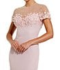 Mac Duggal Mermaid Crepe Gown With Beaded Illusion Neck, Color:Mauve - Image 3