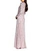 Mac Duggal Mesh Beaded Long Sleeve A Line Gown - Image 2