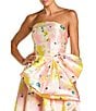 Mac Duggal Mikado Strapless Bubble Hem Side Bow Slit Ballgown - Image 3