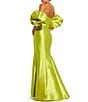 Color:Chartreuse - Image 2 - Off-The-Shoulder Puff Short Sleeve Mermaid Gown